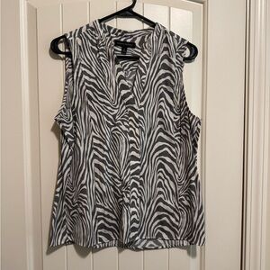 Banana Republic Zebra Print Sleeveless Top